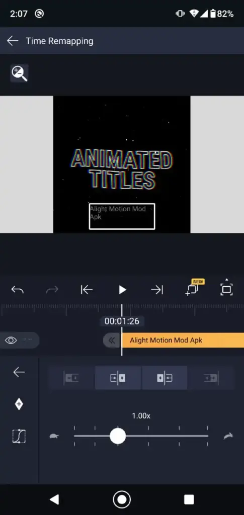 Alight Motion Pro Apk Time Remapping Feature Screenshot
